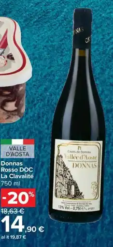 Carrefour Express Donnas Rosso DOC La Clavalité offerta
