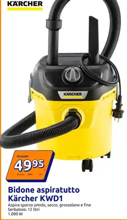 Action Bidone aspiratutto Kärcher KWD1 offerta