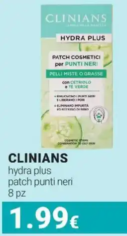 Tigotà Clinians hydra plus patch punti neri offerta