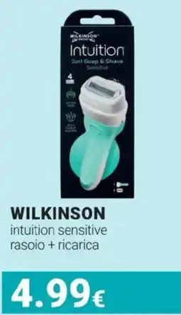 Tigotà Wilkinson intuition sensitive rasoio + ricarica offerta