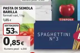 Ipercoop Pasta di semola Barilla offerta