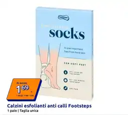 Action Calzini esfolianti anti calli Footsteps offerta