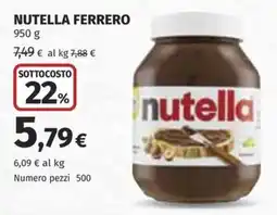 Ipercoop Nutella Ferrero offerta