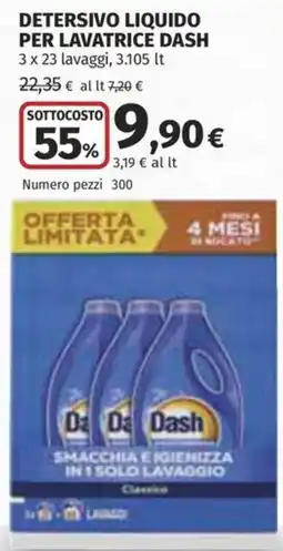 Ipercoop Detersivo liquido per lavatrice Dash offerta