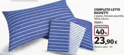 Ipercoop Completo letto Bassetti offerta