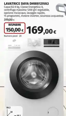 Ipercoop LAVATRICE DAYA offerta