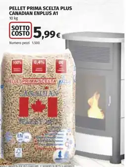 Ipercoop Pellet Prima Scelta Plus Canadian Enplus A1 offerta