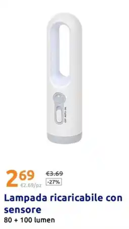 Action Lampada ricaricabile con sensore offerta