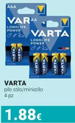 Tigotà Varta pile stilo/ministilo offerta