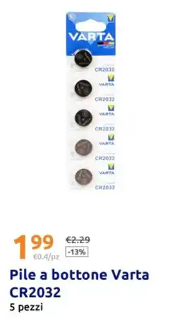 Action Pile a bottone Varta CR2032 offerta
