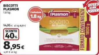 Ipercoop Biscotti Plasmon offerta