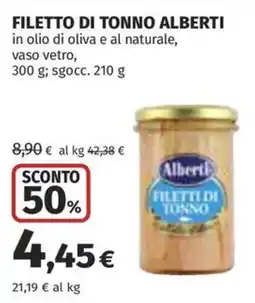 Ipercoop Filetto di tonno Alberti offerta