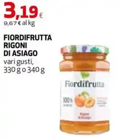 Ipercoop Fiordifrutta Rigoni di Asiago offerta