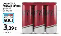 Ipercoop Coca Cola, Fanta o Sprite offerta