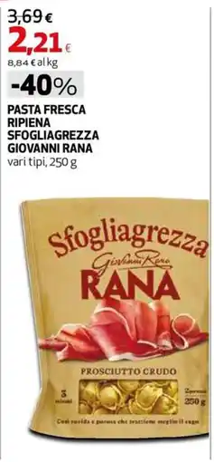 Ipercoop Sfogliagrezza Giovanni Rana offerta