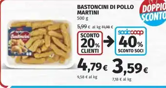 Ipercoop Bastoncini di pollo Martini offerta