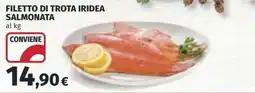 Ipercoop Filetto di trota iridea salmonata offerta