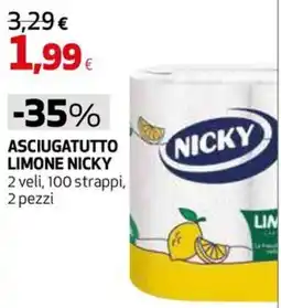 Ipercoop Asciugatutto Limone Nicky offerta