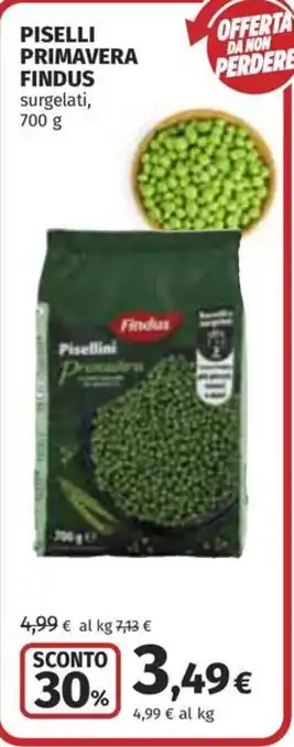 Ipercoop Pisellini Primavera Findus offerta