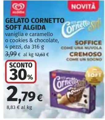Ipercoop Gelato Cornetto Soft Algida offerta
