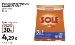 Ipercoop Detersivo in polvere lavatrice Sole offerta