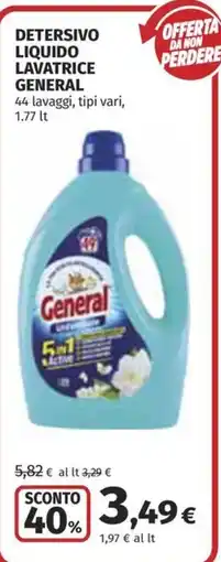 Ipercoop Detersivo liquido lavatrice General offerta