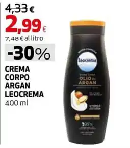 Ipercoop CREMA CORPO ARGAN LEOCREMA offerta