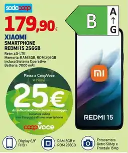 Ipercoop XIAOMI SMARTPHONE REDMI 15 256GB offerta