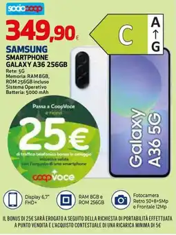 Ipercoop SAMSUNG SMARTPHONE GALAXY A36 256GB offerta
