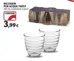 Ipercoop Bicchieri per acqua twist offerta