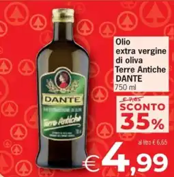 Despar Olio extra vergine di oliva Terre Antiche DANTE offerta