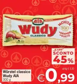 Despar Wudy AIA Würstel classico offerta