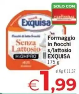 Despar Formaggio in fiocchi Senza Lattosio EXQUISA offerta
