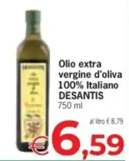 Despar Olio extra vergine d'oliva 100% Italiano DESANTIS offerta