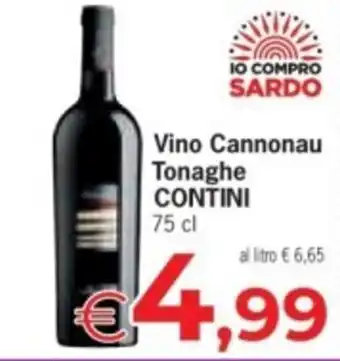 Despar Vino Cannonau Tonaghe CONTINI offerta
