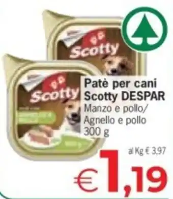 Despar Patè per cani Scotty DESPAR offerta