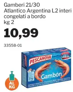 GrosMarket Gamberi 21/30 Atlantico Argentina L2 interi offerta