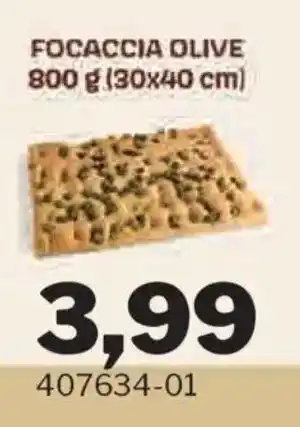 GrosMarket Focaccia Olive offerta