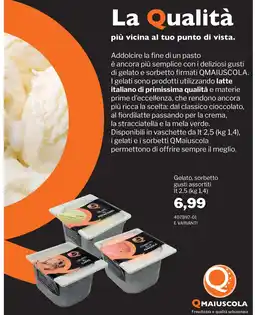 GrosMarket Gelato, sorbetto gusti assortiti QMAIUSCOLA offerta