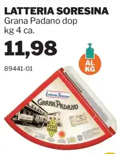 GrosMarket Latteria Sorensina Grana Padano dop offerta