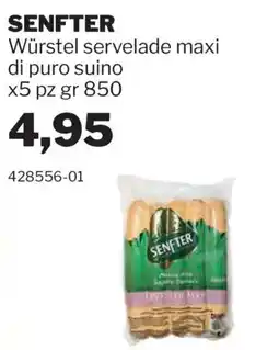 GrosMarket SENFTER Würstel servelade maxi di puro suino offerta