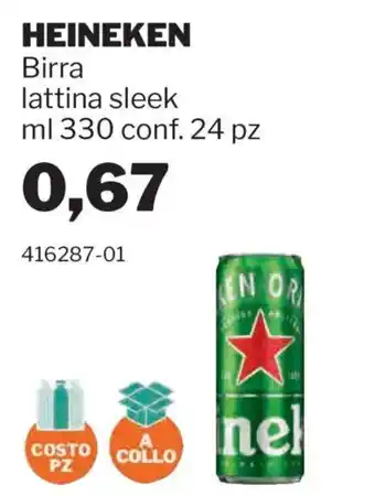 Heineken Birra lattina sleek