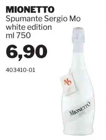 GrosMarket MIONETTO Spumante Sergio Mo white edition offerta