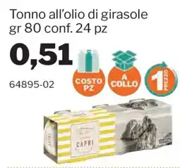 GrosMarket Tonno all'olio di girasole CAPRI offerta