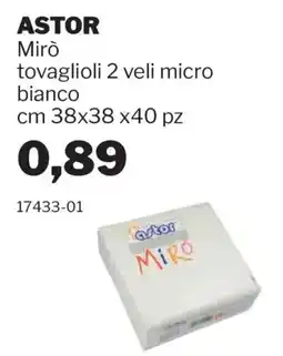GrosMarket ASTOR Mirò tovaglioli 2 veli micro bianco offerta