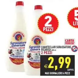 Supermercati Agorà Chanteclair Sgrassatore offerta
