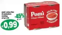 Il Castoro Supermercati Pomi polpa fine di pomodoro offerta