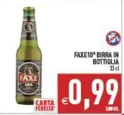 Supermercati Agorà FAXE10° BIRRA IN BOTTIGLIA offerta