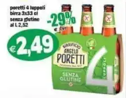 Il Castoro Supermercati Birra 4 Luppoli Poretti offerta