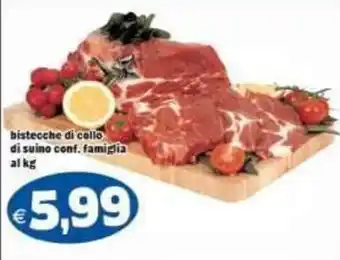 Il Castoro Supermercati bistecche di collo di suino conf. famiglia offerta